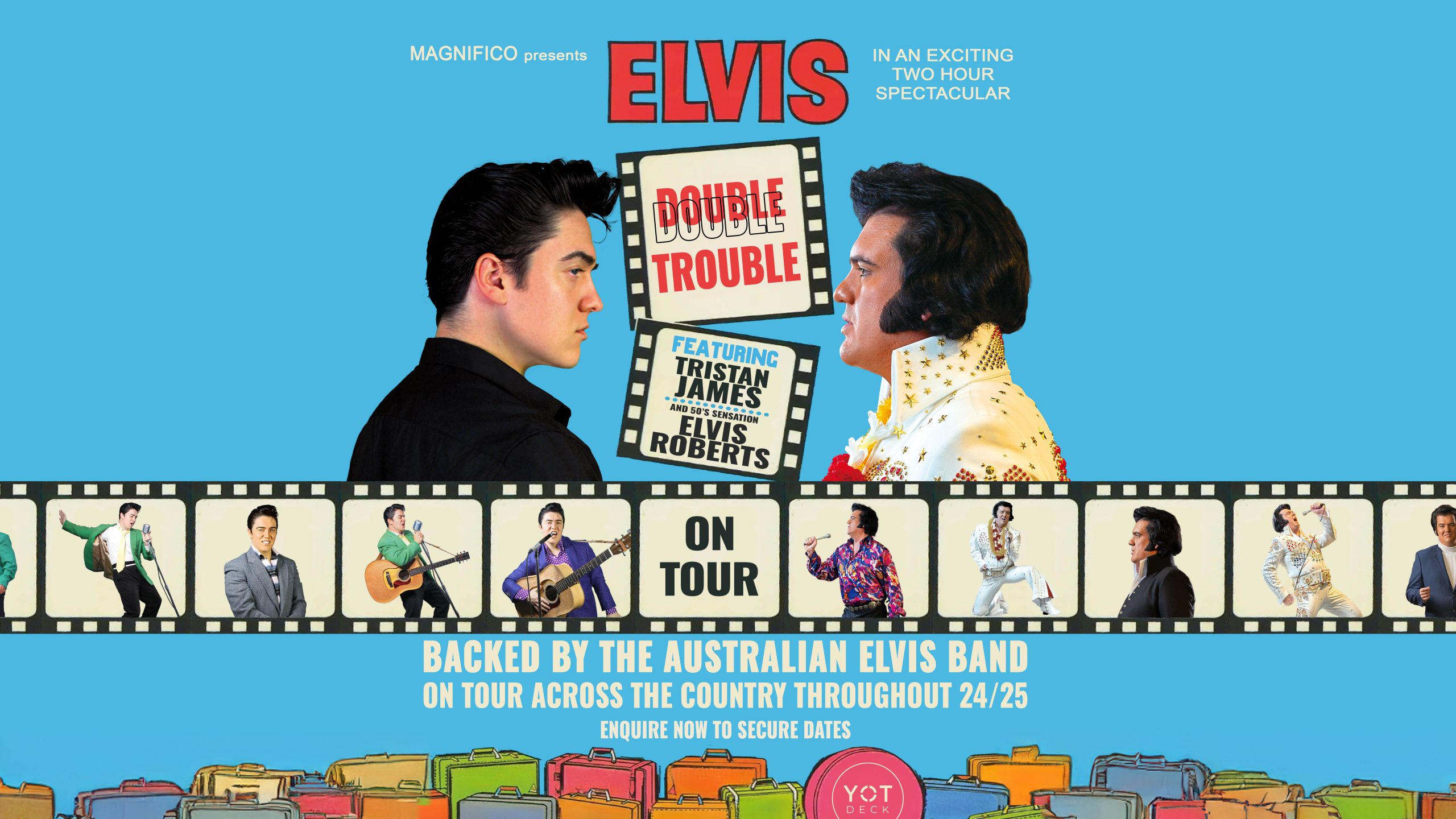 DOUBLE TROUBLE TOUR ELVIS ROBERTS TRISTAN JAMES AUSTRALIAN ELVIS BAND